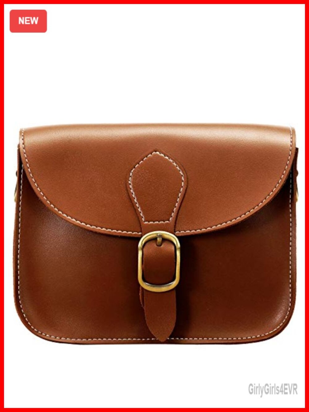 Faux Leather Crossbody Saddle Bag Small Retro Satchel Handbag Casual Purse